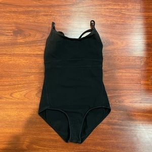 Black Dance Leotard with Crisscross Backing